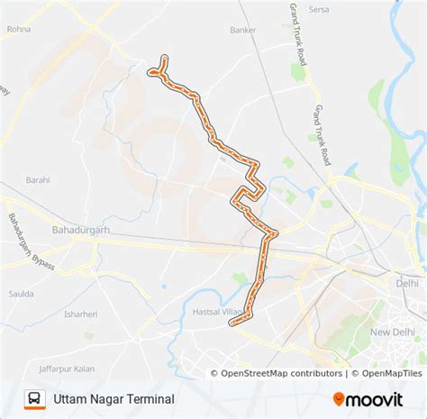 972 bus route bawana to uttam nagar